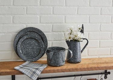 Granite Enamelware Gray - Creamer Park Designs - The Fox Decor